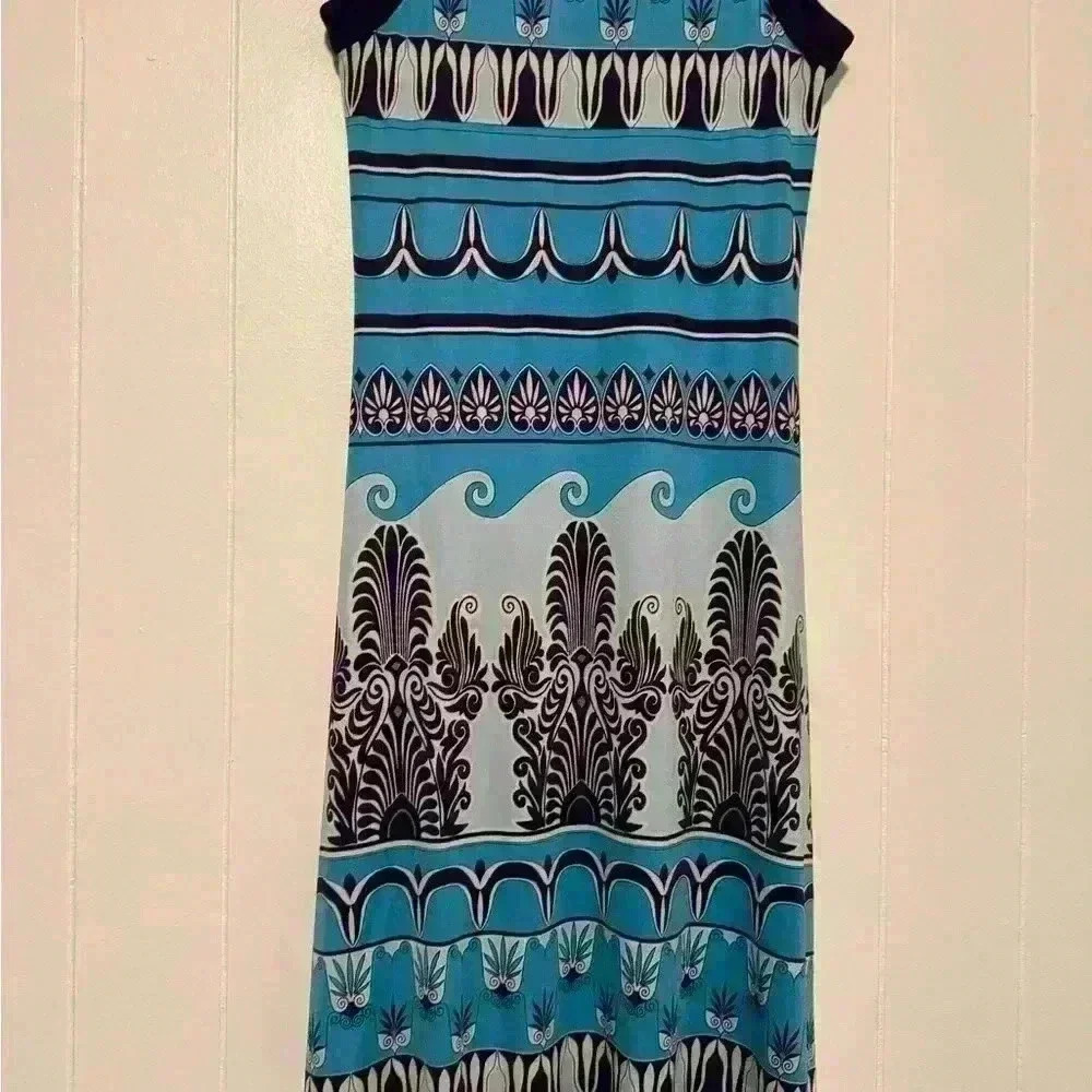 Tory Burch Purple and Blue Bodycon Sleeveless Stretchy Dress S - Picture 5 of 11